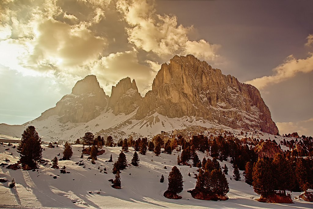 Langkofel iin winter